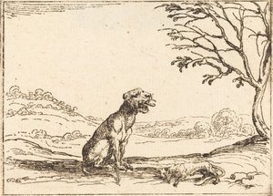Leeuwin rouwt om haar welp door Jacques Callot