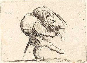 Man die een Rooster Schraapt door Jacques Callot
