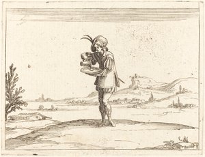 Man die een parel wast door Jacques Callot
