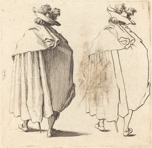 Man in Mantel, van Achteren Gezien door Jacques Callot