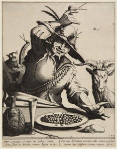 Man met slakken door Jacques Callot