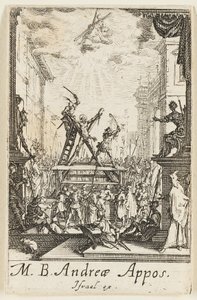 Martelaarschap van Sint-Andreas, plaat drie uit De Martelaars van de Apostelen