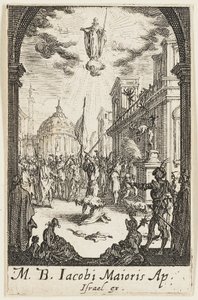 Martelaarschap van Sint-Jan de Meerdere, plaat vier uit De Martelaars van de Apostelen door Jacques Callot