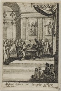 Maria presenteert Christus in de tempel, uit Het leven van de Maagd
