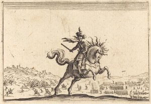 Militaire Commandant te Paard door Jacques Callot