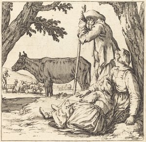 Boerenkoppel met Koe door Jacques Callot