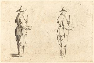 Boer met een Beker, ca. 1622 door Jacques Callot