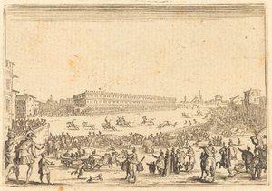 Piazza Presso alla Porta al Prato door Jacques Callot