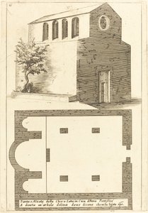 Plan en Elevatie van de Kerk bij het Huis van Annas door Jacques Callot