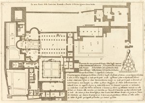 Plattegrond van de Kerk van de Heilige Geboorte door Jacques Callot