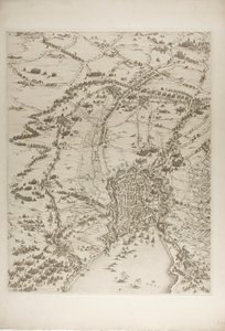 Plaat twee uit La Siège de la Rochelle door Jacques Callot