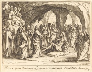 Opwekking van Lazarus door Jacques Callot