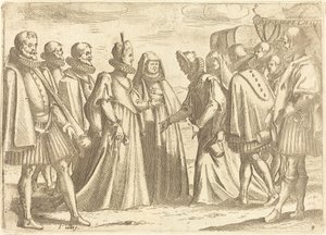 Ontvangst in Mantua door Jacques Callot