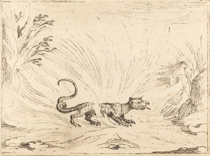 Salamander omringd door vlammen door Jacques Callot