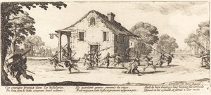 Plundering Scene door Jacques Callot