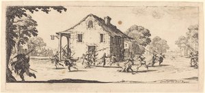 Scène van plundering door Jacques Callot