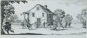 Plundering, 1633 door Jacques Callot