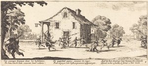 Scène van Plundering door Jacques Callot
