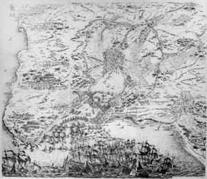 Belegering van La Rochelle door Jacques Callot