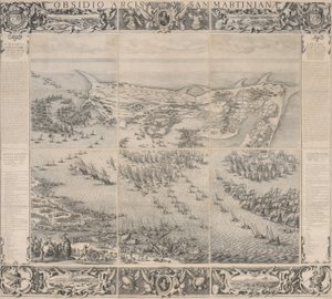 Belegering van de Citadel van Saint Martin op het eiland Ré door Jacques Callot
