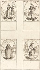 St. Apollonia; St. Guillaume; St. Scholastica; St. Saturnin door Jacques Callot