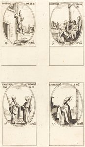 St. Calixtus; St. Hedwiges; Sts. Martinian en Saturian; St. Florentinus door Jacques Callot