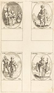 St. Felix; St. Joseph van Arimathea; St. Polycarpus; St. Matthias, Apostel door Jacques Callot