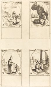 St. Helena, St. Donatus, St. Ludovicus, Bisschop, St. Bernardus door Jacques Callot