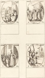St. Simeon Salus; De Visitatie; Aftakeling van de kleren van de Maagd; St. Hiacintus door Jacques Callot