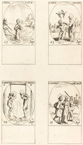 St. Thecla; St. Linus; Sts. Andochius en Thyrsus; St. Cleophas door Jacques Callot