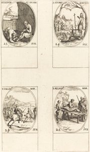 St. Zenon en metgezellen, St. Johannes de Doper, St. Gallicanus, St. Pelagius door Jacques Callot