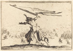 Vaandeldrager door Jacques Callot