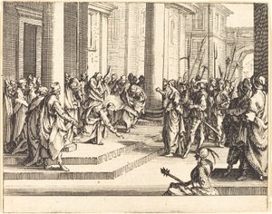 Steniging van Jezus door Jacques Callot