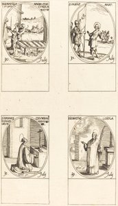 Sts. Donatilla, Maxima & Secunda; St. Fabius; St. John Colombini; St. Ignatius Loyola door Jacques Callot
