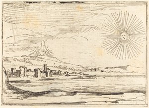 Zonsopgang, 1628 door Jacques Callot
