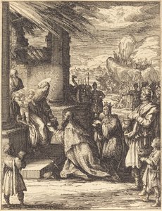 De Aanbidding der Wijzen, 1623-1628 door Jacques Callot