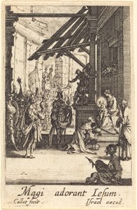 De aanbidding der wijzen, in of na 1630 door Jacques Callot
