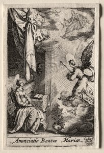 Het Leven van de Maagd: De Aankondiging door Jacques Callot