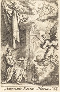 De Annunciatie, in of na 1630 door Jacques Callot