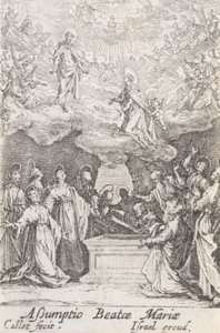 De tenhemelopneming van de Maagd, nr. 13 uit Het leven van de Maagd door Jacques Callot