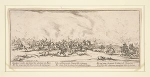 De slag, uit De ellende en rampen van de oorlog door Jacques Callot
