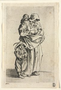 De bedelaars: Een moeder en haar drie kinderen door Jacques Callot