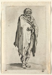 De bedelaars: bedelaar zonder hoed of schoenen, c. 1623