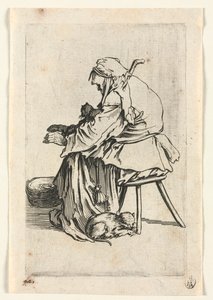 De Bedelaars: Oude Vrouw en Katten