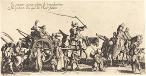 De Bohemiens marcheren: De achterhoede door Jacques Callot