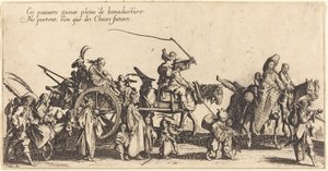 De Bohemiens marcheren: De achterhoede door Jacques Callot