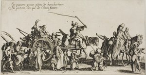 De Bohemiens marcheren: De achterhoede, uit De Bohemiens door Jacques Callot