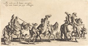 De zigeuners marcheren: De voorhoede door Jacques Callot