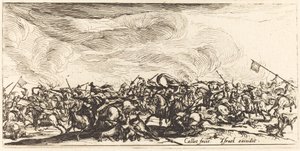 De Cavaleriegevecht met Zwaarden door Jacques Callot