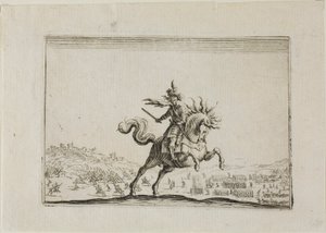 De Commandant te Paard, uit De Caprices door Jacques Callot